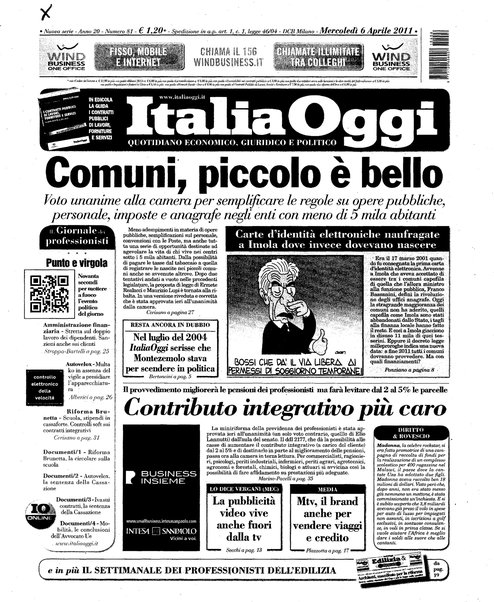 Italia oggi : quotidiano di economia finanza e politica